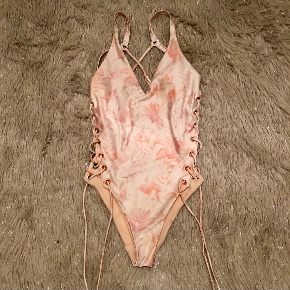 Pacsun lace up side one piece swimsuit